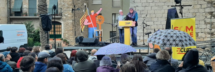 Moment de l' acte central de campanya de les comarques gironines